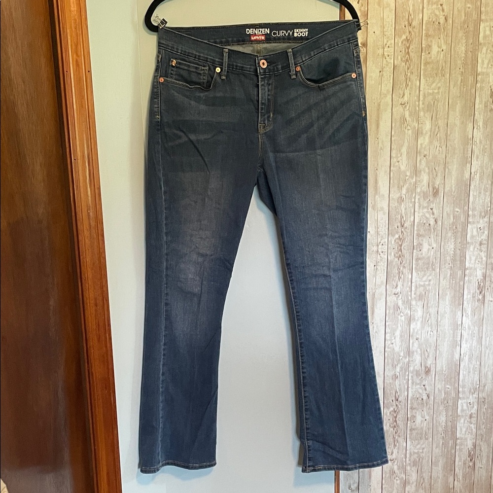 Denizen from Levi's Women's Flare Jeans - Dark Blue